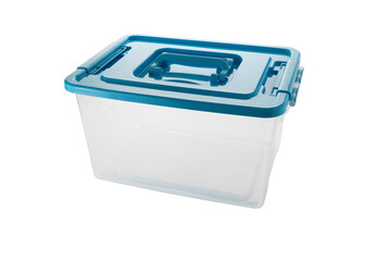 new plastic box on white background