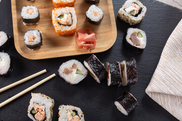 sushi on a plate