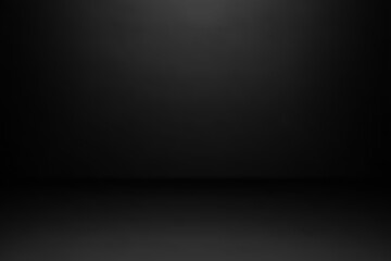 Empty black studio room background. Use as montage for product display