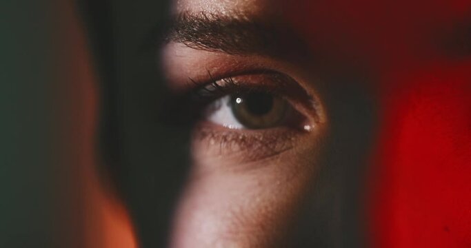 Close up of woman's  beautiful green eyes 