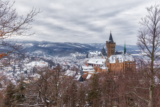 Blick vom Agnesberg auf das Schloss Wernigerode