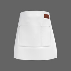 Blank waist aprons, apron mockup, clean apron, design presentation for print, 3d illustration, 3d rendering