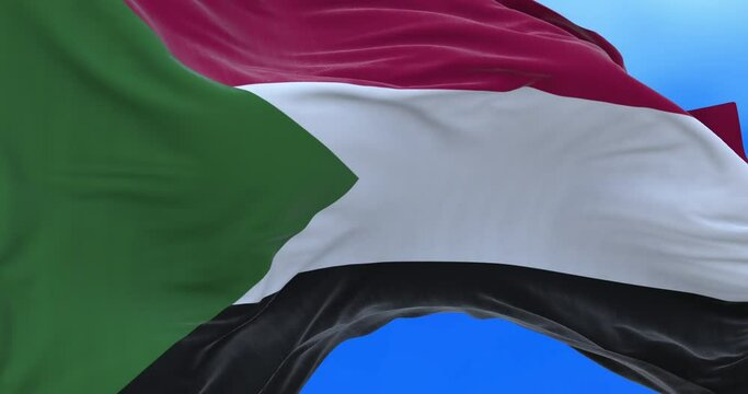 Seamless loop of Sudan flag.