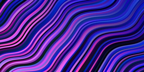 Light Blue, Red vector background with curves.