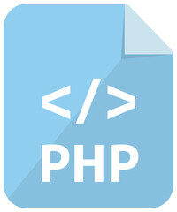 PHP icon | Major programming language vector icon illustration  ( color version )