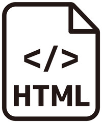 HTML icon | Major programming language vector icon illustration