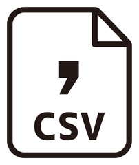 CSV icon | Major file format vector icon illustration