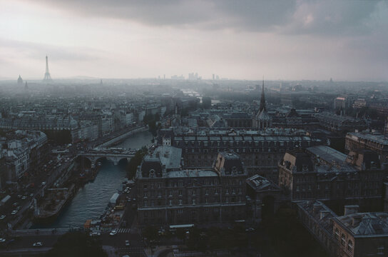 Aerial view of a city, Paris, Ile-de-France, France