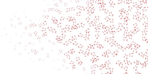 Light Red vector texture with women's rights symbols.