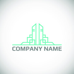 Fototapeta premium Real estate logo design. Vector illustration