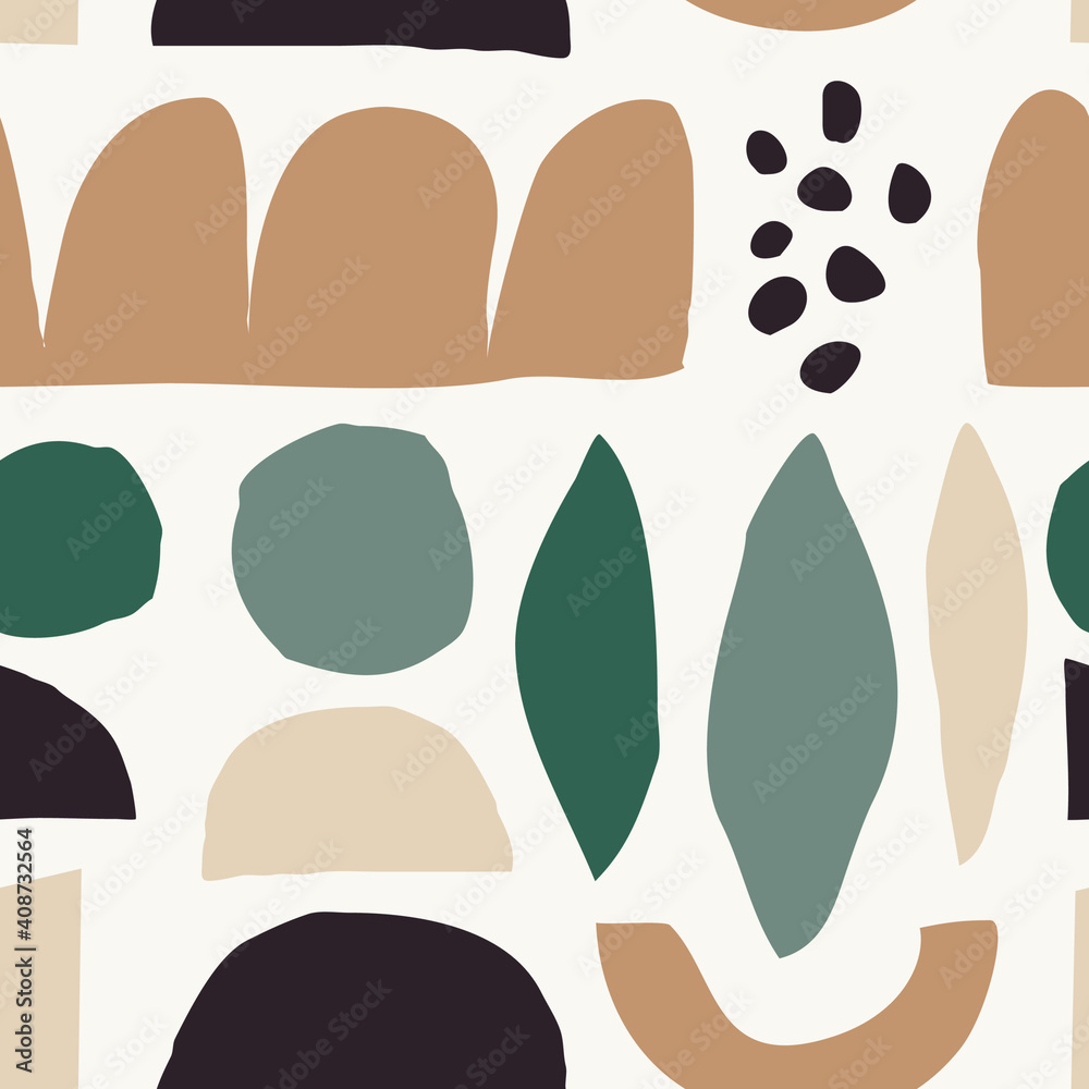 Poster abstract geometric shapes seamless pattern