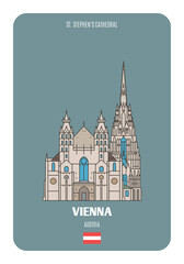 Obraz premium St. Stephens Cathedral in Vienna, Austria. Architectural symbols of European cities