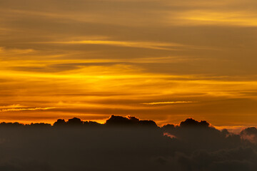 鹿嶺高原の夕日　Sunset on the Karei Plateau