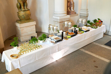 atering Buffet mit vegetarischen Essen auf einer Veranstaltung