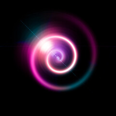 Colourful spiral, swirl, twirl element. Cycle, radial background.  Light trail swir. 