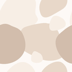 Soft Neutral Organic Shapes Seamless Pattern - 408737741