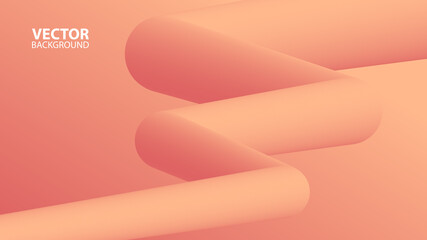 Dynamic line background with soft gradient. Abstract 3d shape design. Template for your graphic design. Vector illustration.