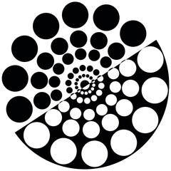 abstract vector black and white circles