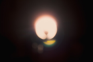 Ray of lamp spot light over black background, square stage abstract illumination