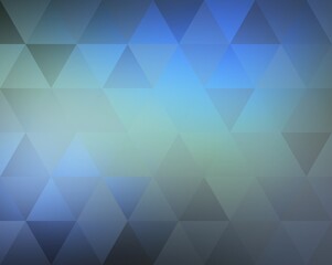 Obraz premium Blue holographic triangular mosaic background for modern design.