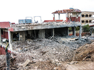 Lebanon destruction of a Palestinian camp in the north in the winter of 2020 in the mountains