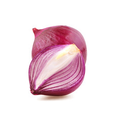 Red onion isolated on a white background