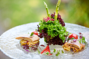 Catering Buffet mit vegetarischen Essen auf einer Veranstaltung