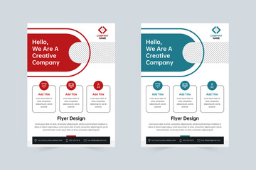 Business simple A4 flyer cover template