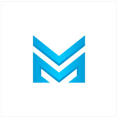elegant and luxury letter M geometry logo design graphic