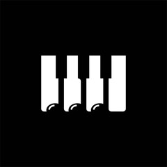 Piano logo, piano logo design vector illustration, piano logo design template vector stock illustration