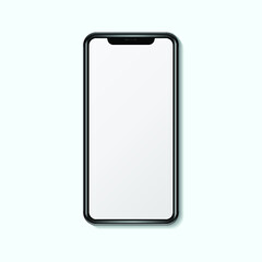 blank smartphone isolated on white