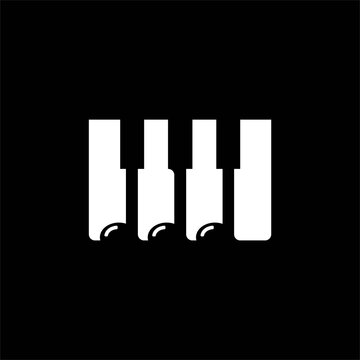 Piano and music notes logo design Royalty Free Vector Image