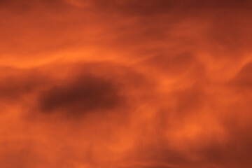 Abstract cloud textures and colors at sunset