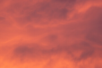 Abstract cloud textures and colors at sunset