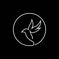  Bird Circle logo design vector image