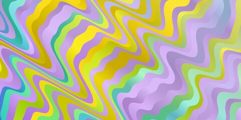 Light Multicolor vector layout with curves.