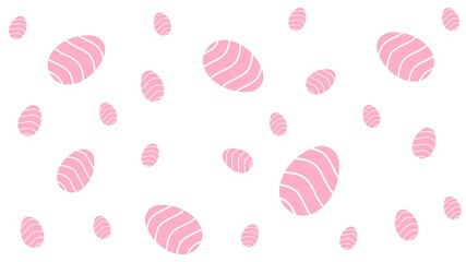 Happy Easter long banner. Abstract eggs banner	