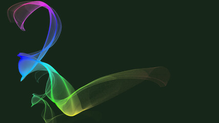 Abstraction on black background