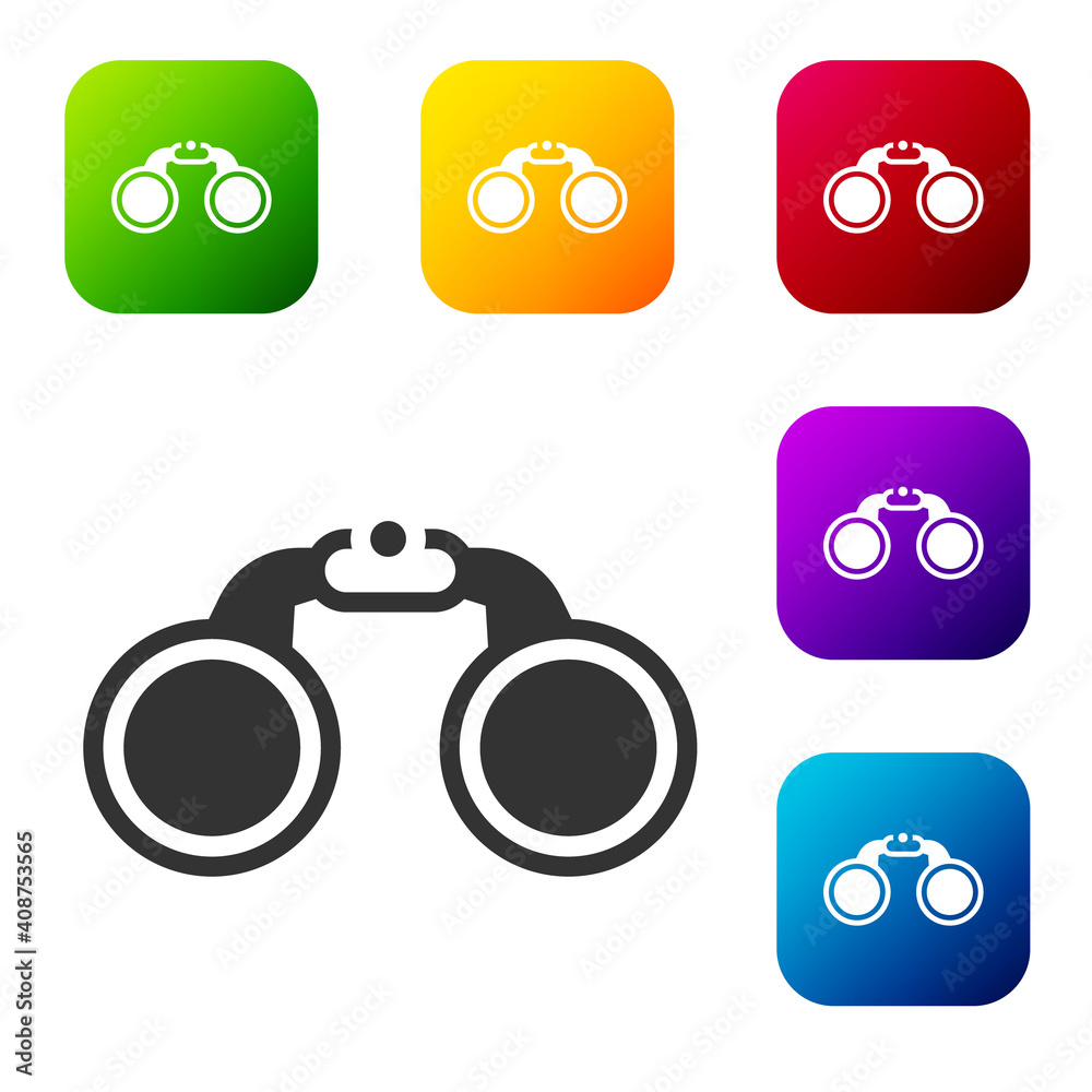 Canvas Prints black binoculars icon isolated on white background. find software sign. spy equipment symbol. set ic