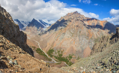 Mountain landscape, deep gorge
