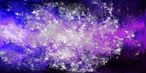 Fototapeta na wymiar Light purple vector triangle mosaic wallpaper.
