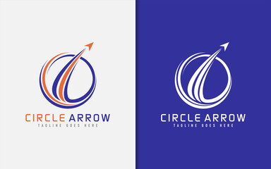 Abstract Circle and Arrow Creative Logo Design. Usable For Business, Community, Foundation, Tech, Services Company. Vector Logo Design Illustration.