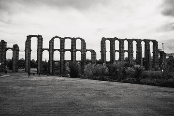 ruins of an old cemetery