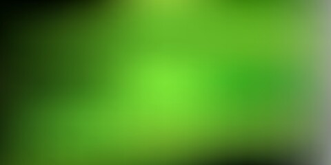 Dark green, yellow vector abstract blur layout.
