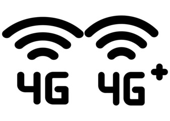 4G outline icon isolated on a beautiful background. 4G symbol for website design, mobile app, logo, user interface. Editable stroke. Vector 4G illustrator. EPS 10 4G
