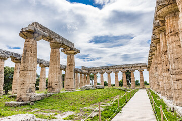 Temple of Hera (Basilica di Paestum) in Paestum, Italy.