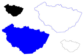 Obraz premium McDowell County, State of West Virginia (U.S. county, United States of America, USA, U.S., US) map vector illustration, scribble sketch McDowell map