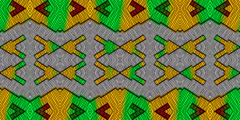 African fabric – Seamless pattern,  cotton, photo