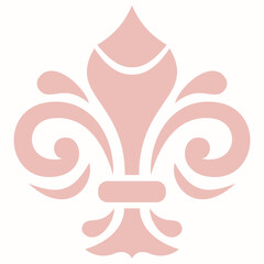 Oriental vector pattern with arabesques and floral pink elements. Traditional classic ornament with pink royal lily. Vintage pattern with arabesques