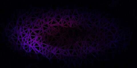 Dark purple, pink vector gradient polygon texture.